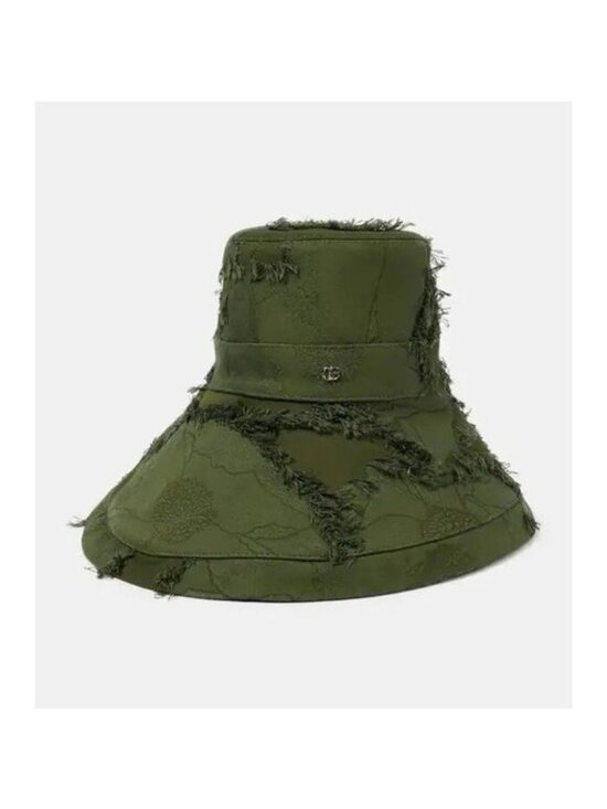 NWT GUCCI Green Double G Distressed Bucket Hat $990 Sz M main image 8